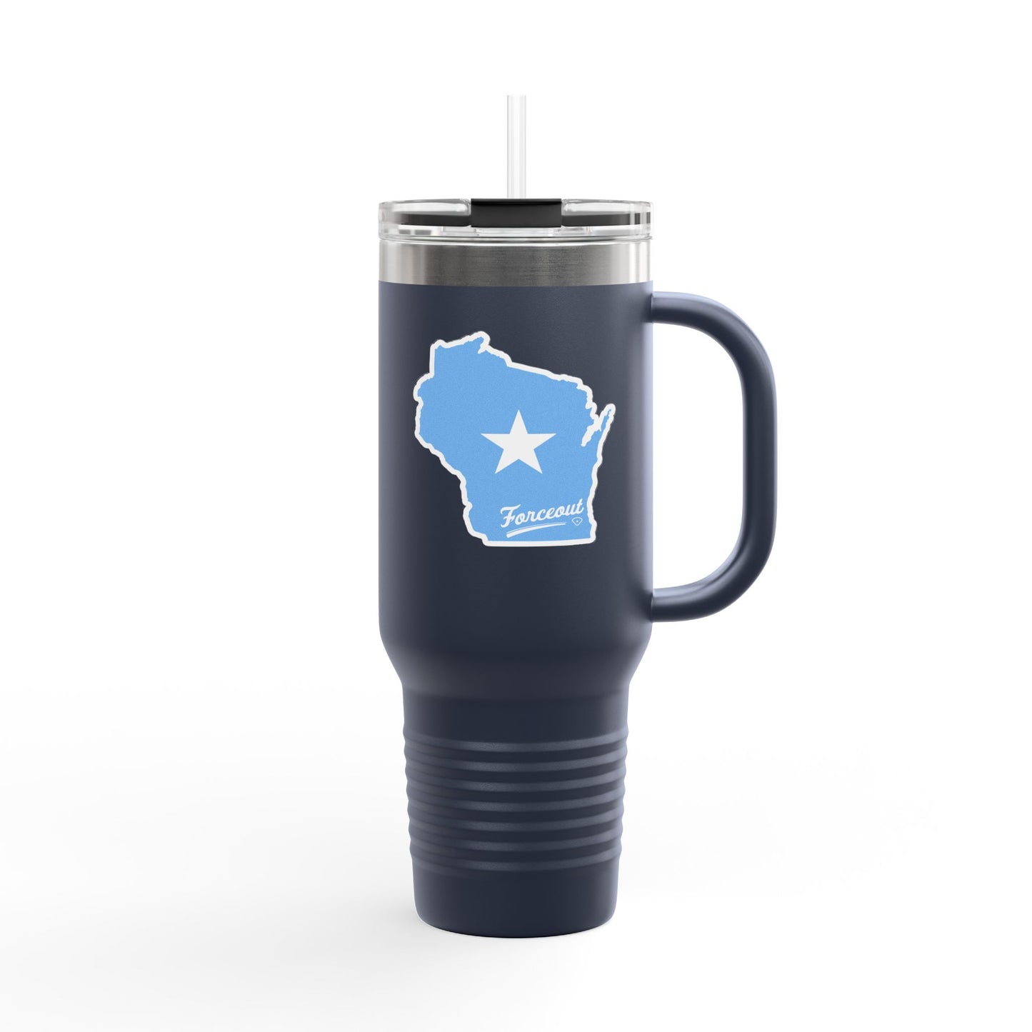 Insulated Travel Mug with Wisconsin Design, 40oz Travel Cup, Perfect Gift for Coffee Lovers, Hydration on the Go, Unique Kitchen Accessory