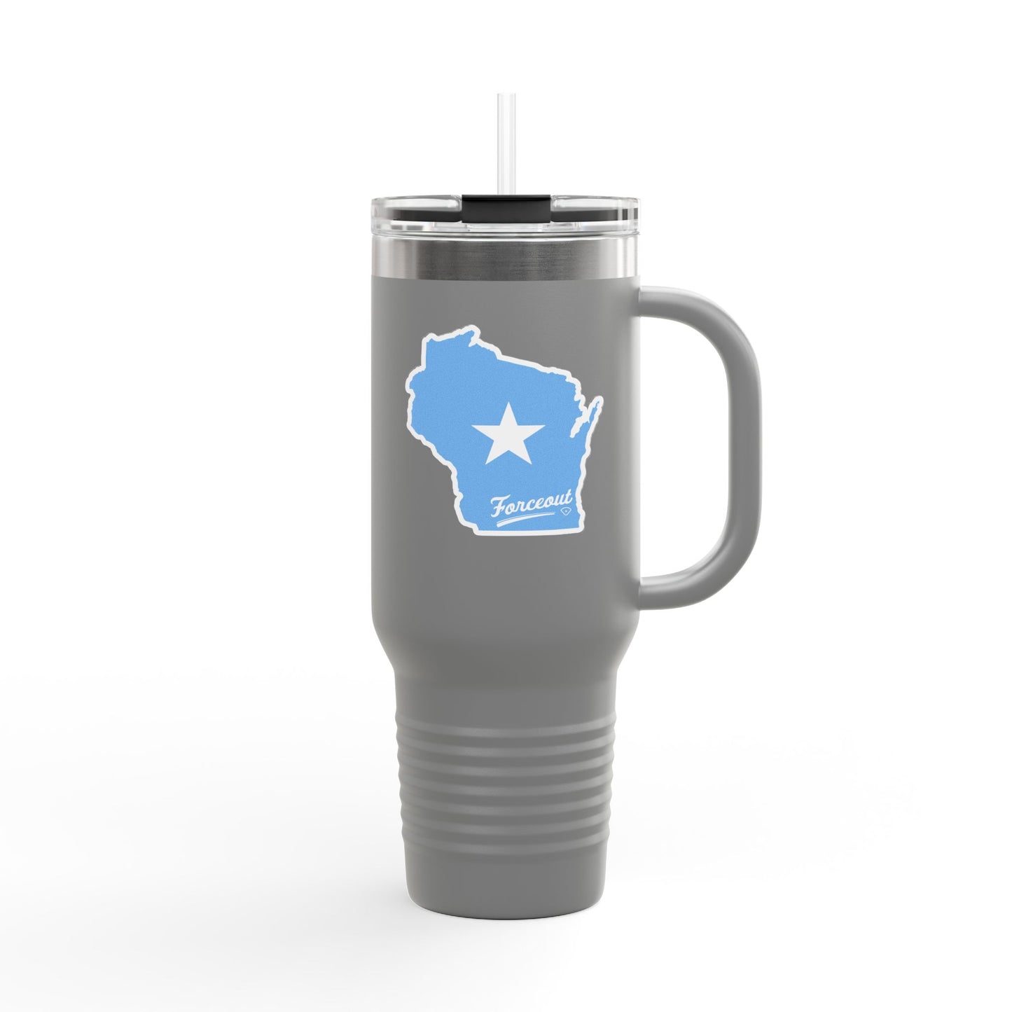 Insulated Travel Mug with Wisconsin Design, 40oz Travel Cup, Perfect Gift for Coffee Lovers, Hydration on the Go, Unique Kitchen Accessory