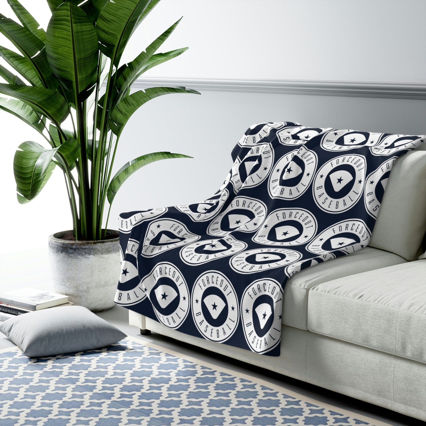 Forceout Baseball Sherpa Fleece Blanket