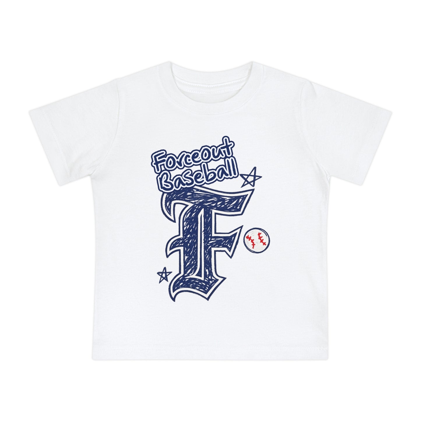 Baby Baseball T-Shirt – 'Forceout Baseball' Graphic Tee for Infant Players & Fans