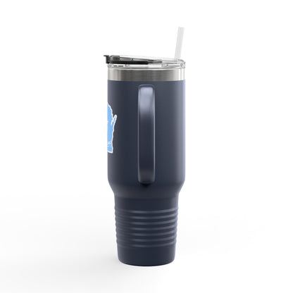 Insulated Travel Mug with Wisconsin Design, 40oz Travel Cup, Perfect Gift for Coffee Lovers, Hydration on the Go, Unique Kitchen Accessory