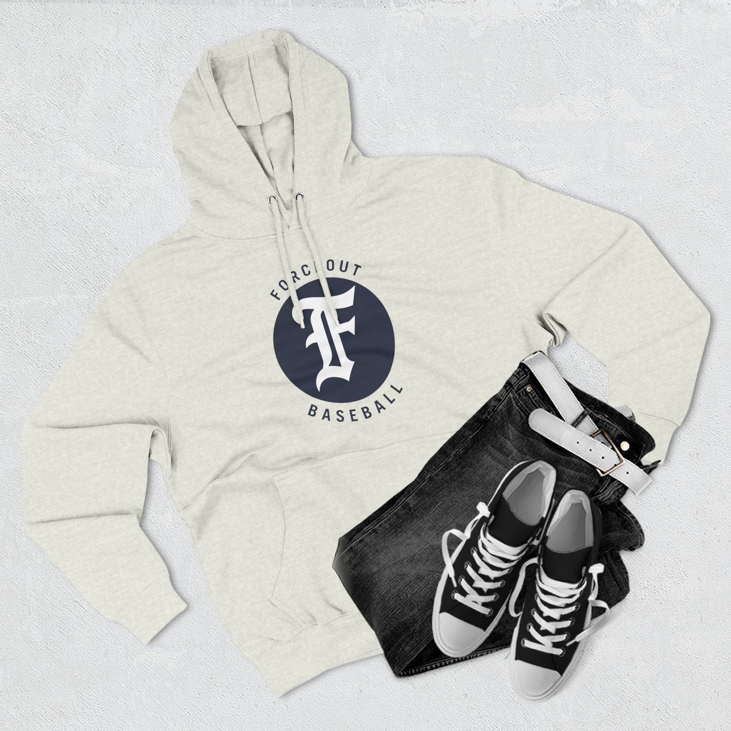 Adult Forceout Baseball Hoodie — Vintage 'F' Logo Pullover