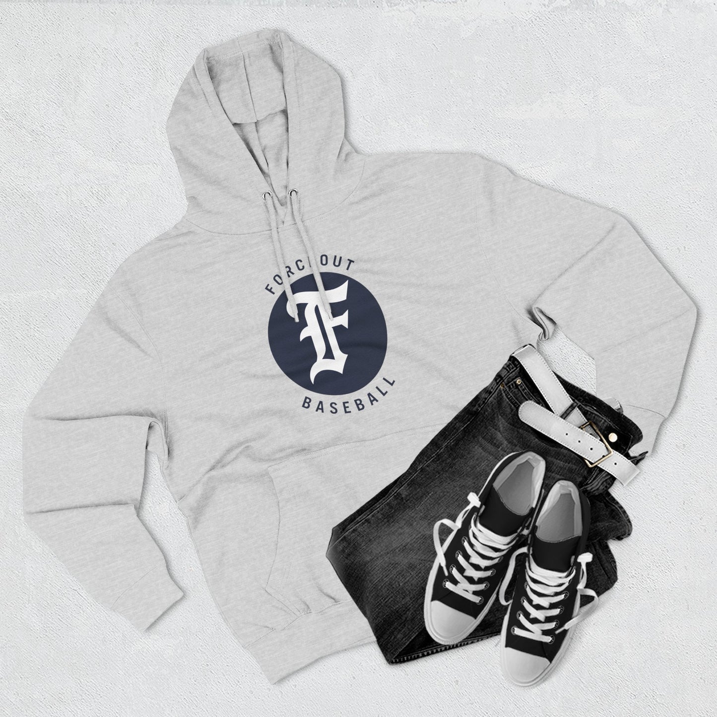 Adult Forceout Baseball Hoodie — Vintage 'F' Logo Pullover