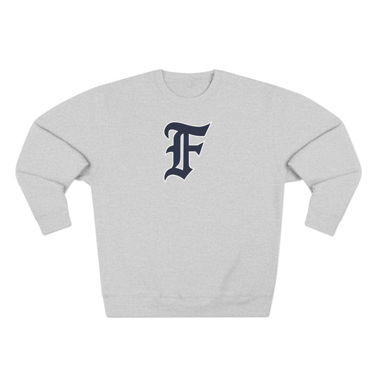 F Gothic Letter Crewneck Sweatshirt — Vintage Monogram Initial Pullover