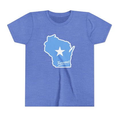 Youth Tee with Wisconsin Forceout Star Design