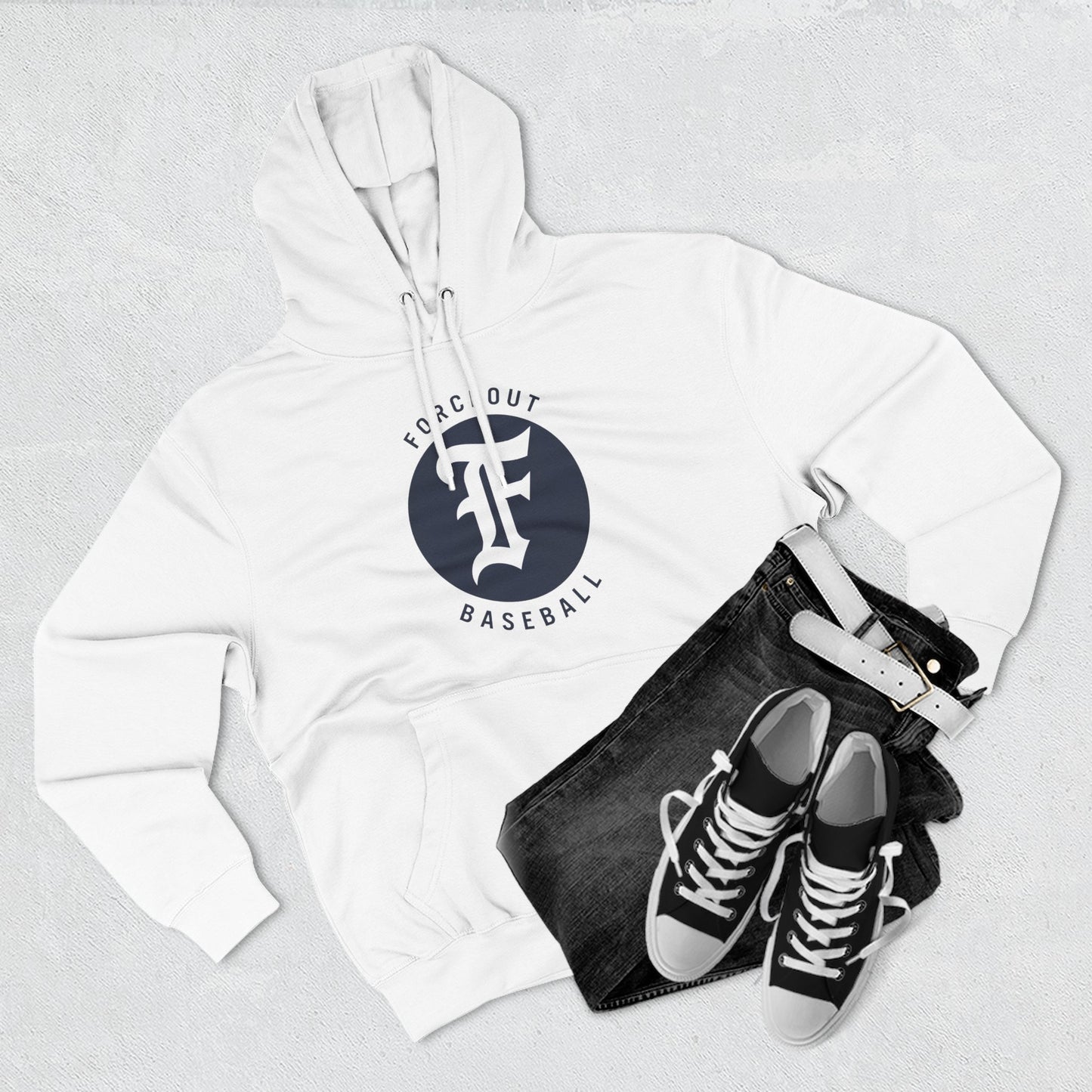 Adult Forceout Baseball Hoodie — Vintage 'F' Logo Pullover