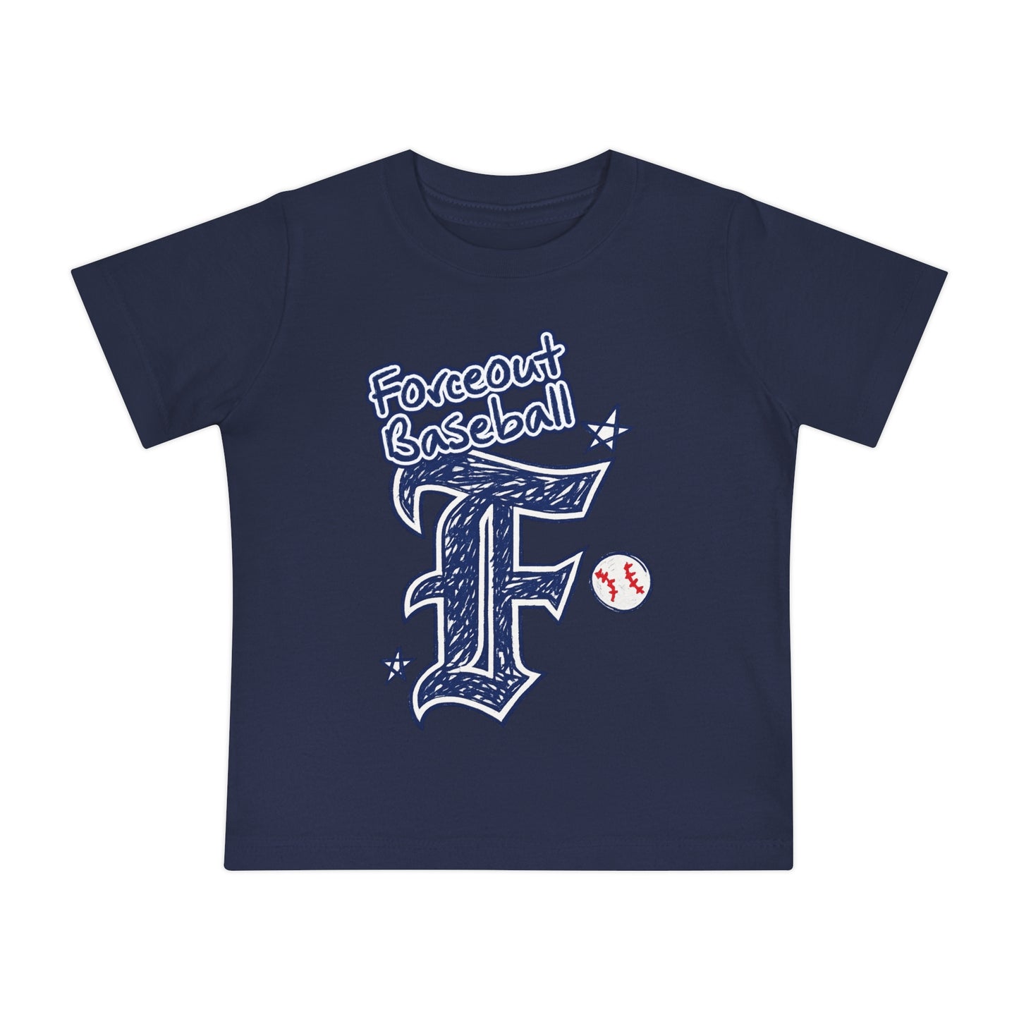 Baby Baseball T-Shirt – 'Forceout Baseball' Graphic Tee for Infant Players & Fans